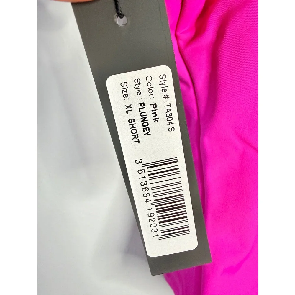 Ta3 Plungey Pink XL‎ Short One Piece Swim NWT